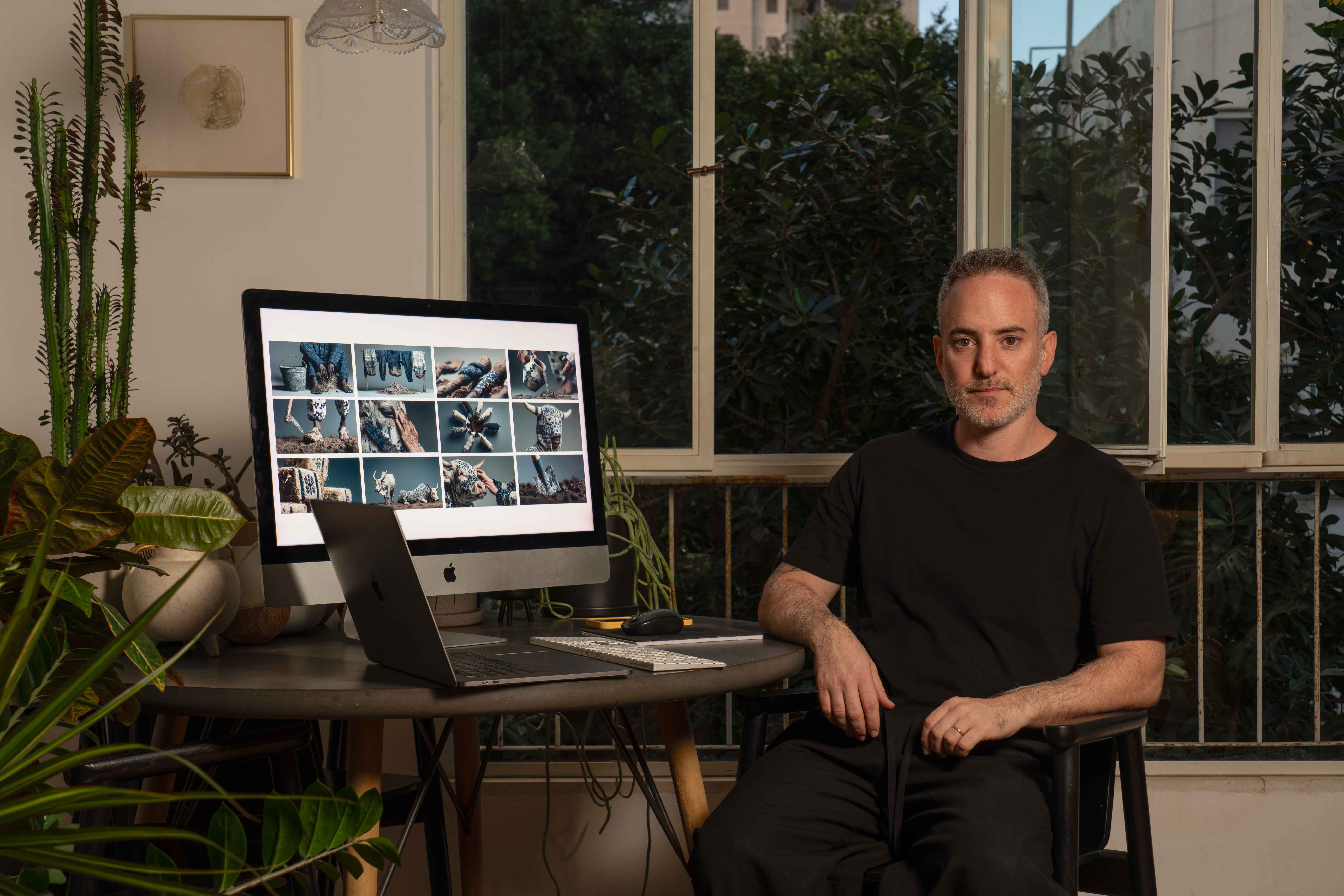Barak Rotem in his studio